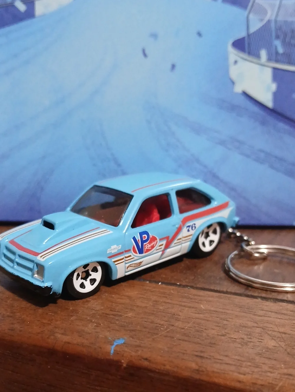 VP Racing Blue Die-Cast 76 CHEVETTE Keychain